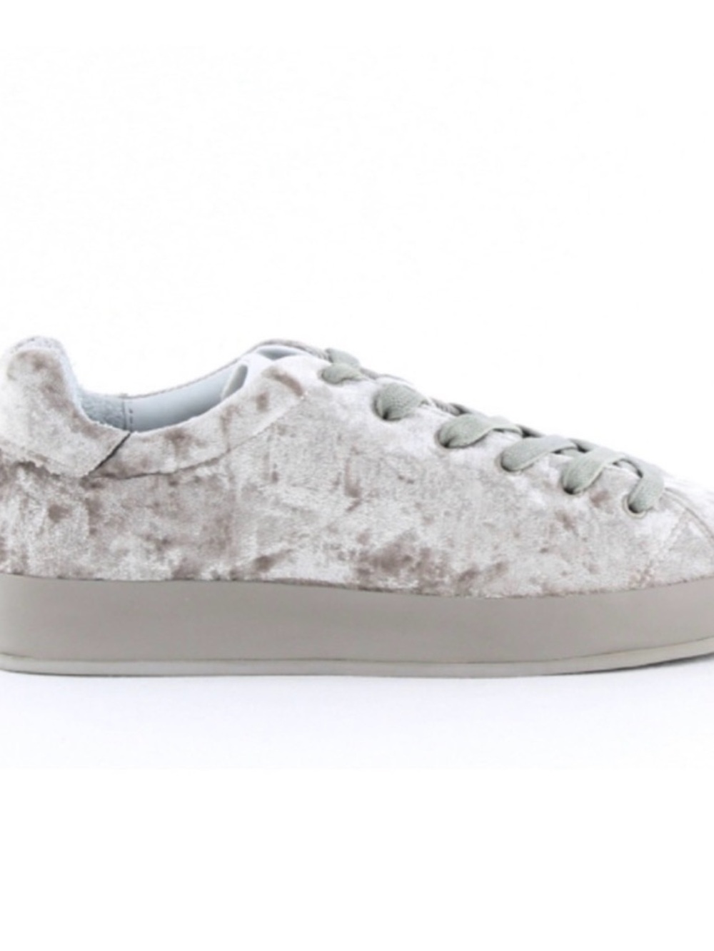 rag & bone Women's Velvet Low-Top Sneakers in Light Gray